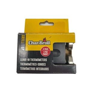 Char-Broil 4-Pack Leave-in Meat Thermometers  #8529 New!